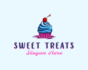 Sweet Cupcake Cherry logo design