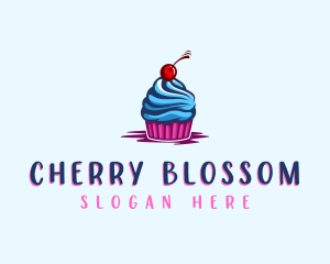 Sweet Cupcake Cherry logo design