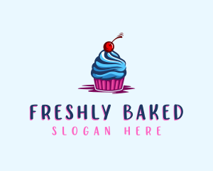 Sweet Cupcake Cherry logo design