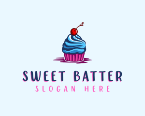 Sweet Cupcake Cherry logo design