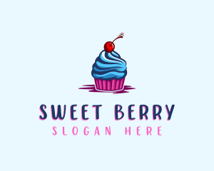 Sweet Cupcake Cherry logo design