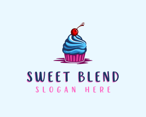 Sweet Cupcake Cherry logo design