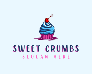 Sweet Cupcake Cherry logo design