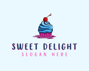 Sweet Cupcake Cherry logo design