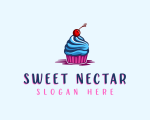 Sweet Cupcake Cherry logo design