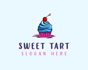 Sweet Cupcake Cherry logo design