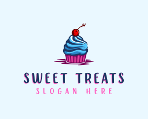 Sweet Cupcake Cherry logo design