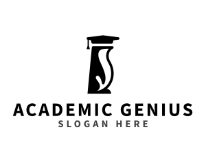 Academic Penguin Graduate logo design