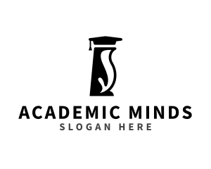 Academic Penguin Graduate logo design