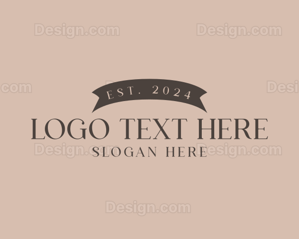 Elegant Ribbon Wordmark Logo