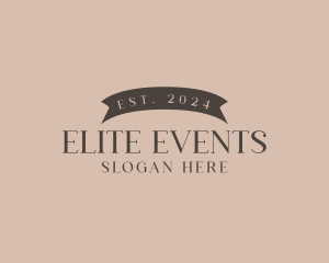 Elegant Ribbon Wordmark logo