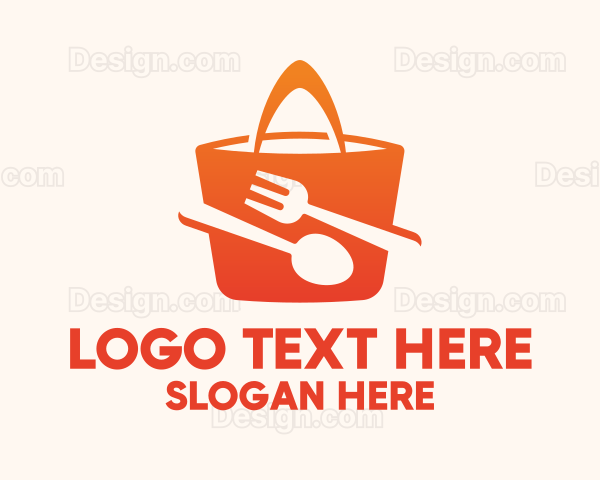Orange Bag Food Logo