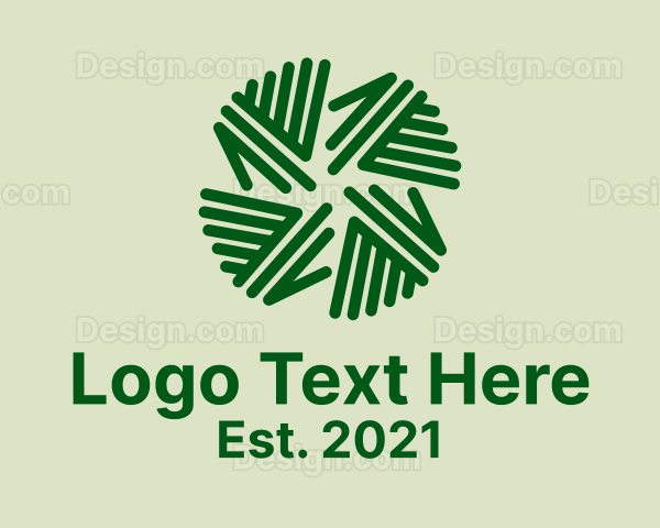 Natural Palm Leaves Logo
