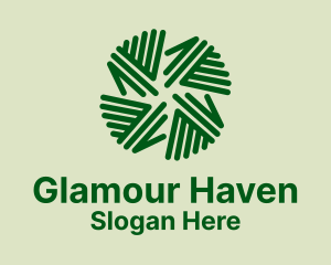 Natural Palm Leaves  Logo