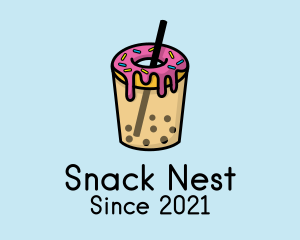 Dessert Donut Boba  logo design