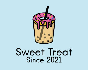 Dessert Donut Boba  logo design