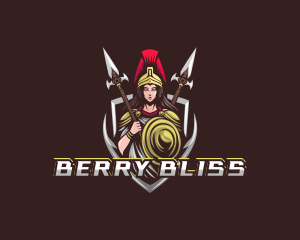 Goddess Spear Shield logo design