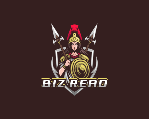 Goddess Spear Shield logo design