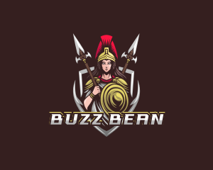 Goddess Spear Shield logo design