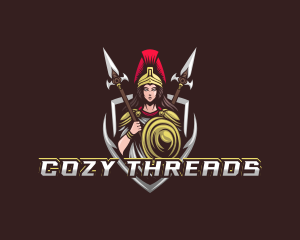 Goddess Spear Shield logo design