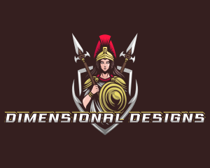 Goddess Spear Shield logo design