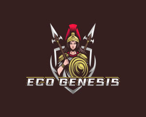 Goddess Spear Shield logo design