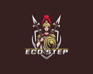 Goddess Spear Shield logo design