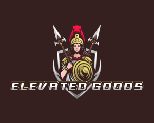 Goddess Spear Shield logo design