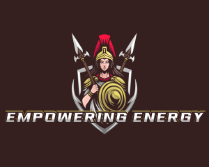 Goddess Spear Shield logo design