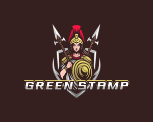 Goddess Spear Shield logo design