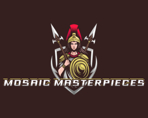 Goddess Spear Shield logo design