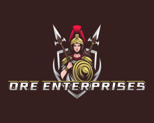 Goddess Spear Shield logo design