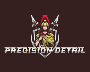 Goddess Spear Shield logo design