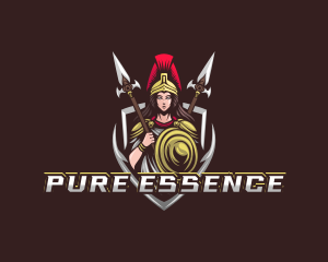 Goddess Spear Shield logo design