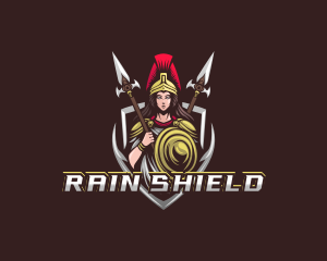 Goddess Spear Shield logo design