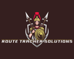 Goddess Spear Shield logo design