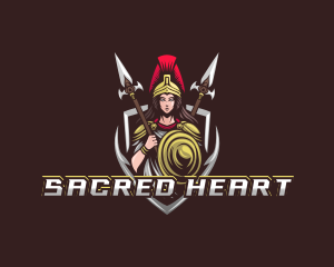 Goddess Spear Shield logo design