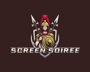 Goddess Spear Shield logo design