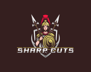 Goddess Spear Shield logo design