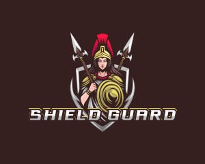 Goddess Spear Shield logo design