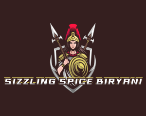 Goddess Spear Shield logo design