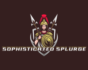 Goddess Spear Shield logo design