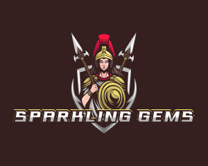 Goddess Spear Shield logo design