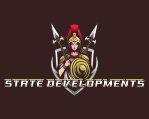 Goddess Spear Shield logo design