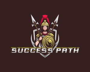 Goddess Spear Shield logo design