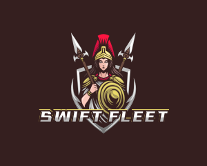 Goddess Spear Shield logo design