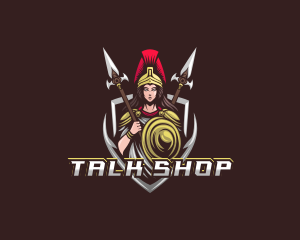 Goddess Spear Shield logo design