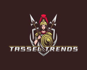 Goddess Spear Shield logo design