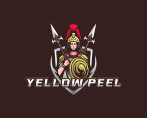 Goddess Spear Shield logo design