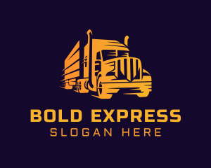 Courier Truck Express logo design